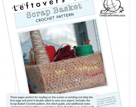 Crochet Felted Scrap Basket / Project Organizer : Pattern PDF