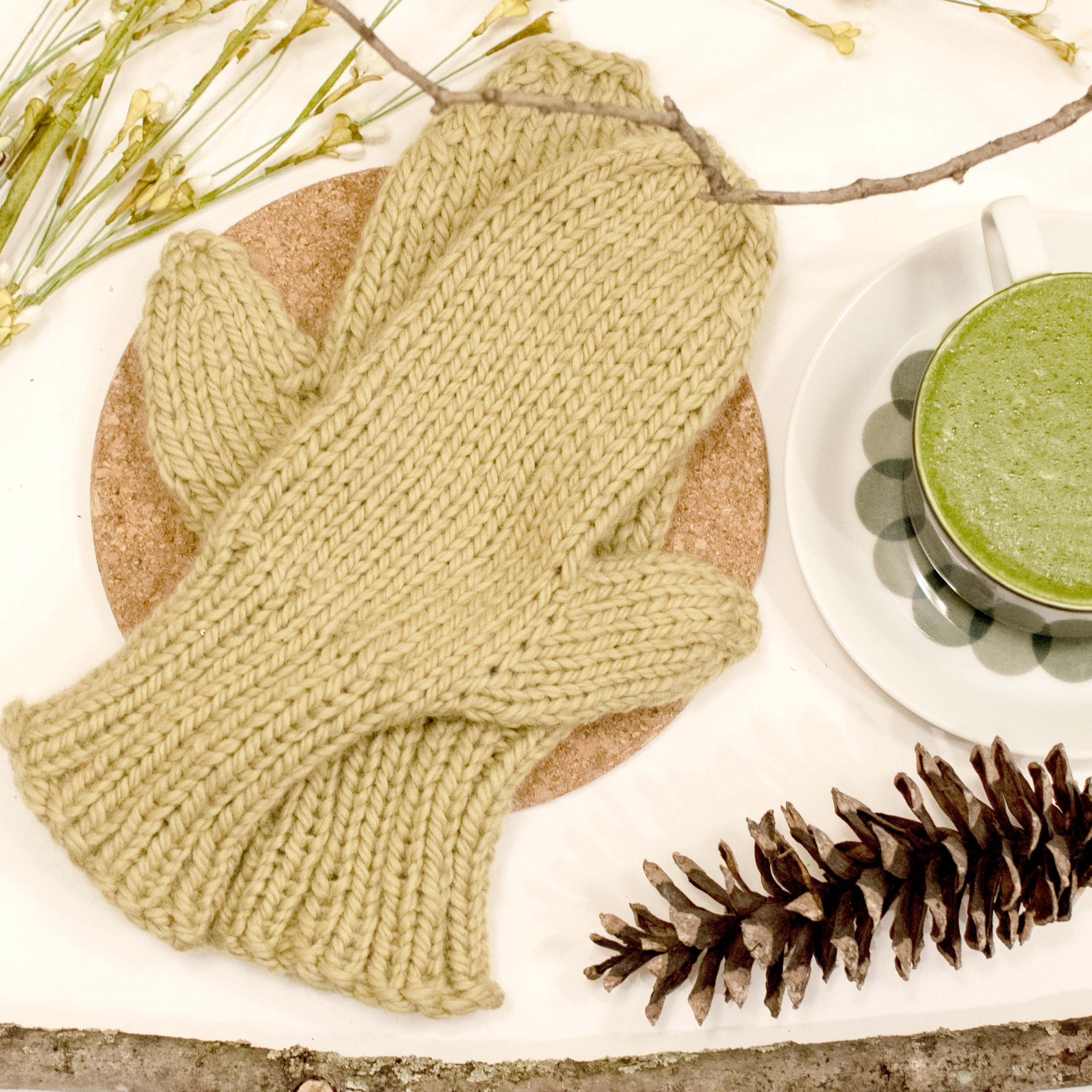 Free Knit Pattern: Cozy Matcha Mittens